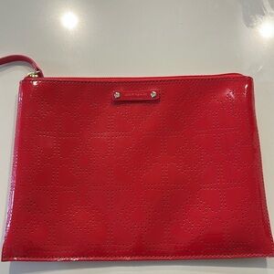 Red Kate Spade Clutch with Hearts
